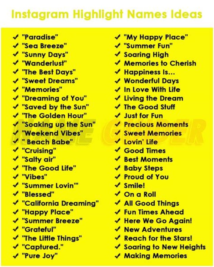 Uncover SEO-Savvy Instagram Highlight Names For Enhanced Visibility And Engagement